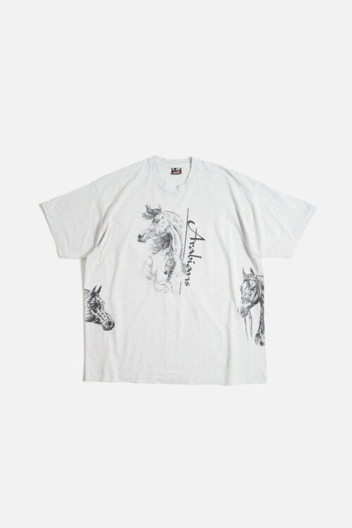 DRAWING HORSE PRINTED TEE FRUIT OF THE ROOM MADE IN USA