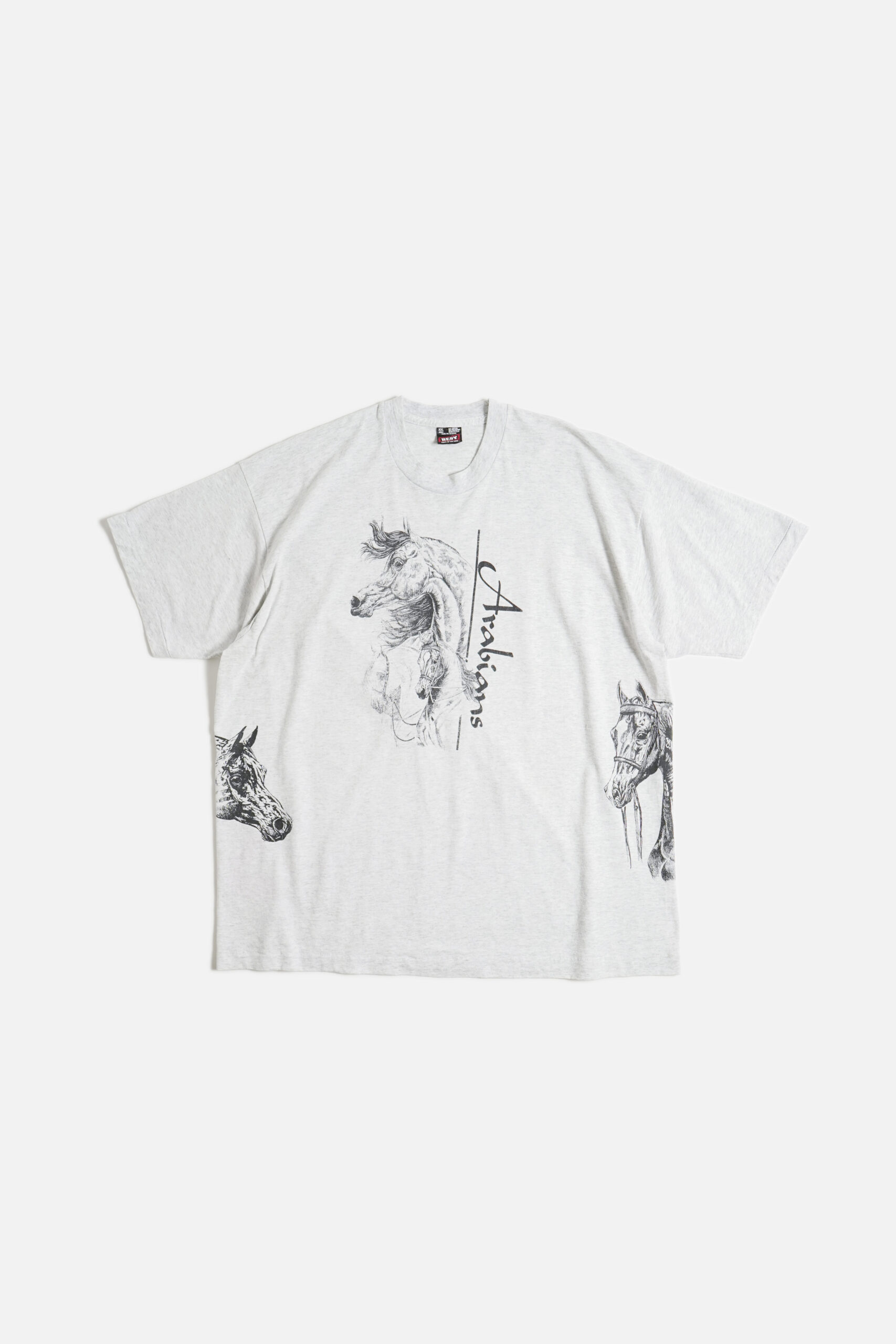 DRAWING HORSE PRINTED TEE FRUIT OF THE ROOM MADE IN USA