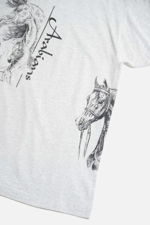 DRAWING HORSE PRINTED TEE FRUIT OF THE ROOM MADE IN USA
