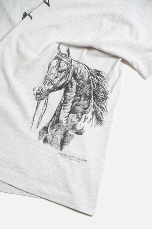 DRAWING HORSE PRINTED TEE FRUIT OF THE ROOM MADE IN USA
