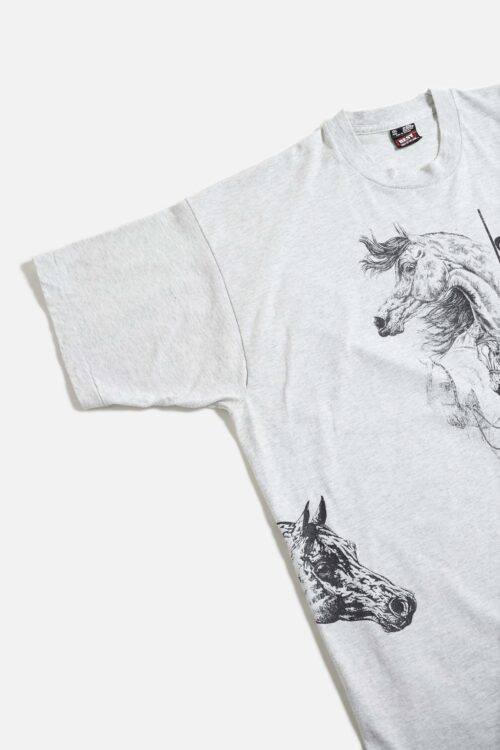 DRAWING HORSE PRINTED TEE FRUIT OF THE ROOM MADE IN USA