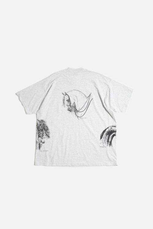 DRAWING HORSE PRINTED TEE FRUIT OF THE ROOM MADE IN USA