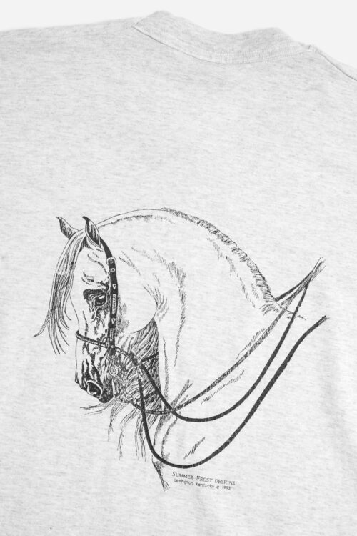 DRAWING HORSE PRINTED TEE FRUIT OF THE ROOM MADE IN USA