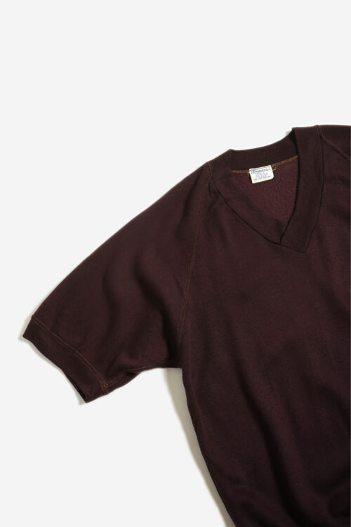 80'S V NECK S/S SWEAT BROWN 