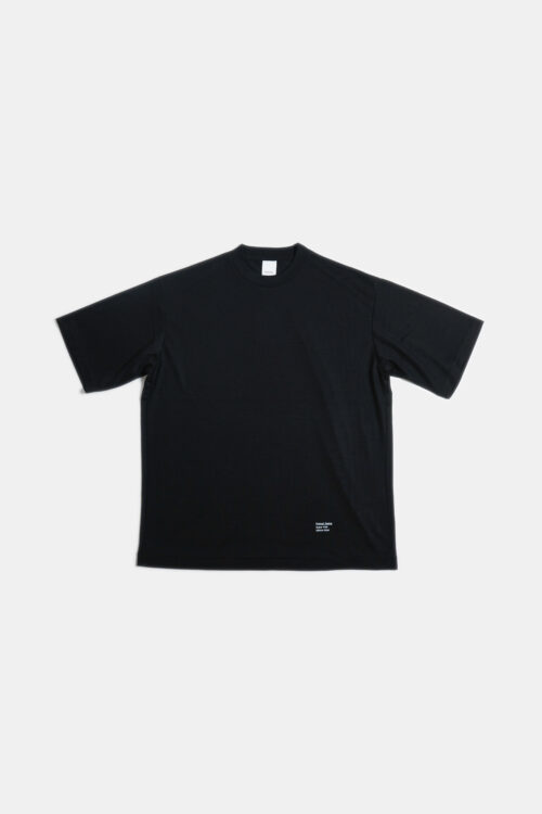 SUPER 140'S MELINO WOOL T-SHIRT BLACK