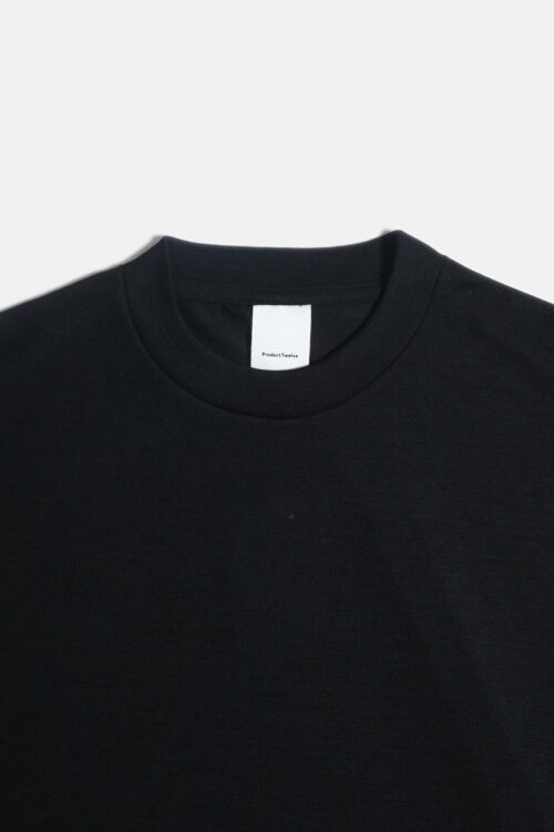 SUPER 140'S MELINO WOOL T-SHIRT BLACK