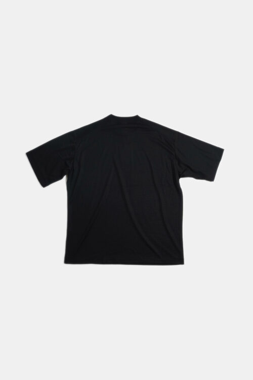 SUPER 140'S MELINO WOOL T-SHIRT BLACK