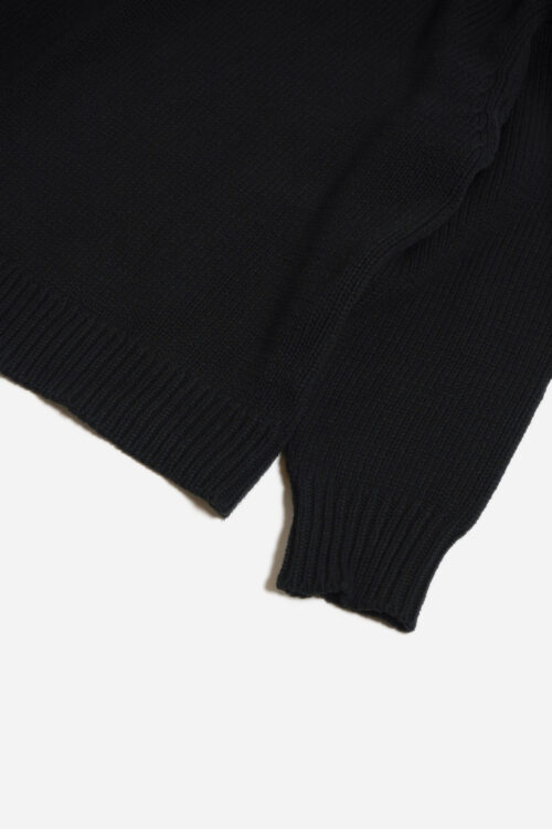 COTTON KNIT PULLOVER BLACK
