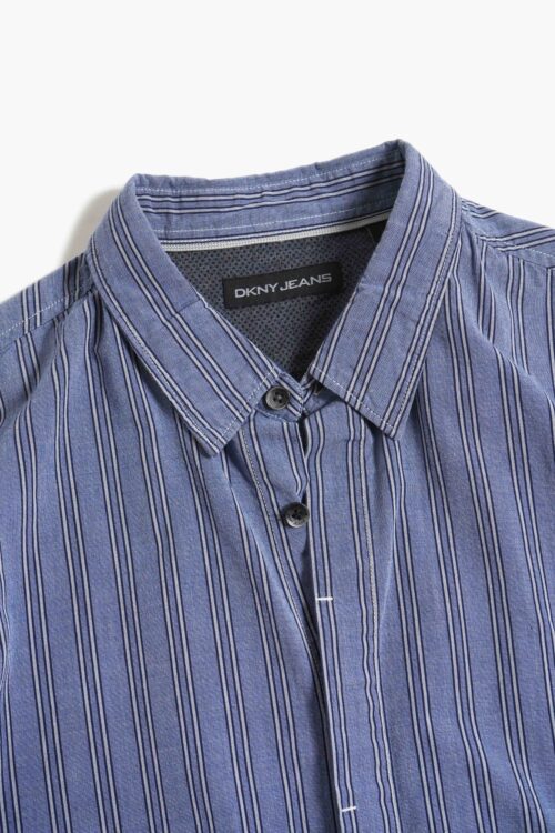 DKNY STRIPE PATTERN L/S SHIRTS COTTON