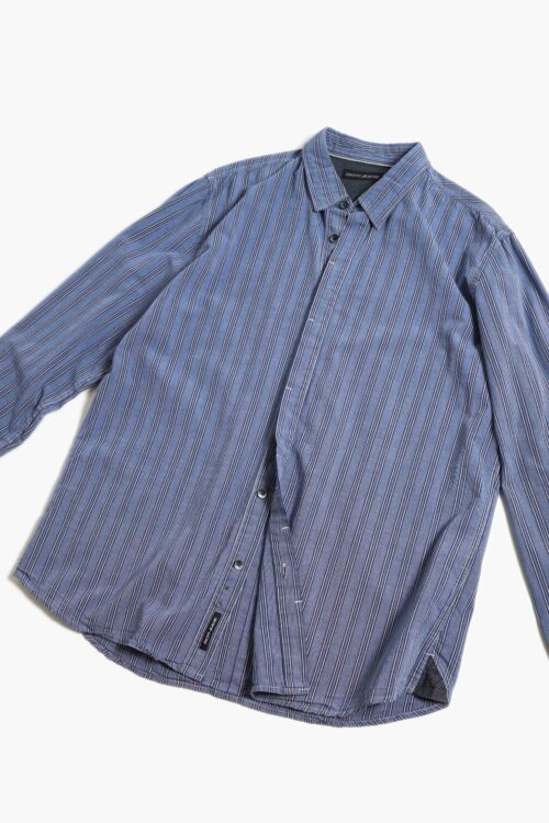 DKNY STRIPE PATTERN L/S SHIRTS COTTON