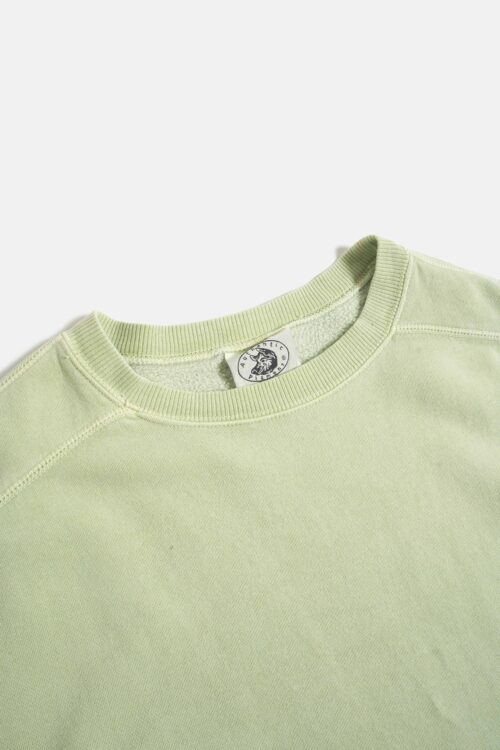 GARMENT WASHED / PIGMENT DYED PULLOVER SWEATER L.GREEN