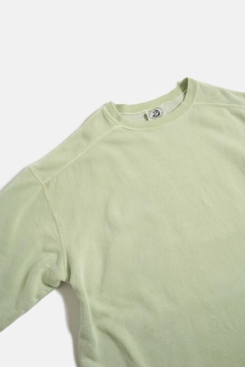 GARMENT WASHED / PIGMENT DYED PULLOVER SWEATER L.GREEN