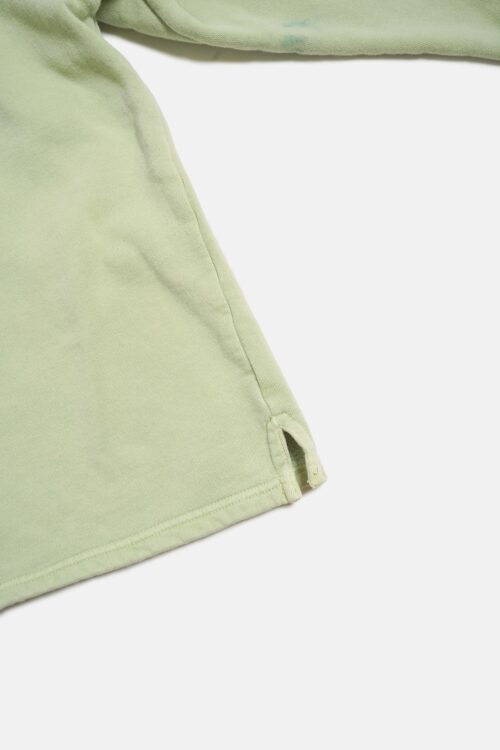 GARMENT WASHED / PIGMENT DYED PULLOVER SWEATER L.GREEN