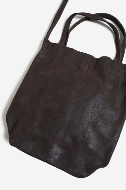 2WAY SMALL TOTE CRACK DARK CHOCO