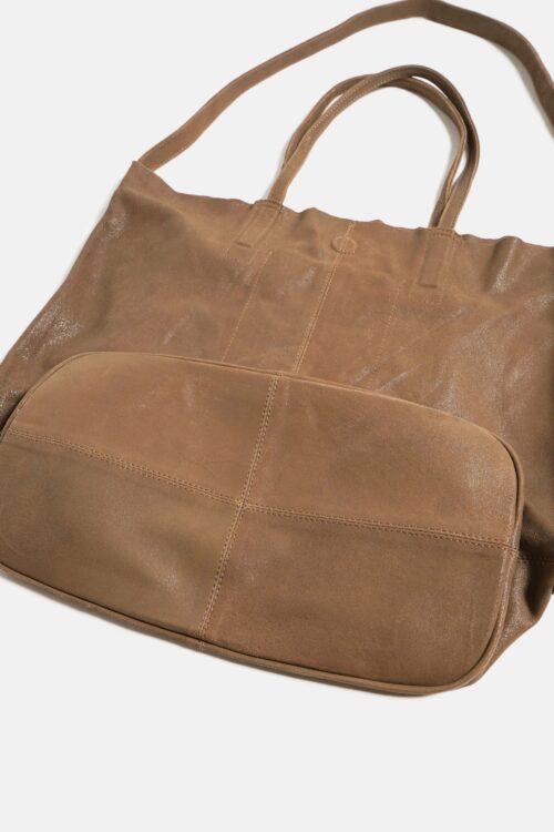 3WAY LARGE TOTE CRACK CAMEL