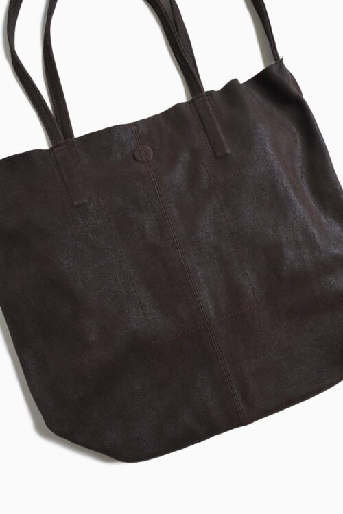 3WAY MEDIUM TOTE CRACK DARK CHOCO