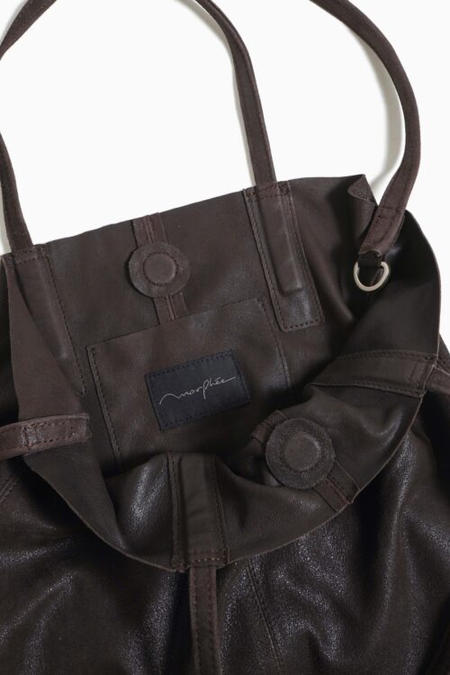 3WAY MEDIUM TOTE CRACK DARK CHOCO