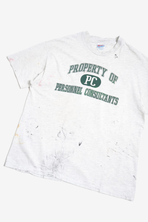 PAINTED DAMAGED TEE SHIRTS "PROPERTY" MADE IN USA