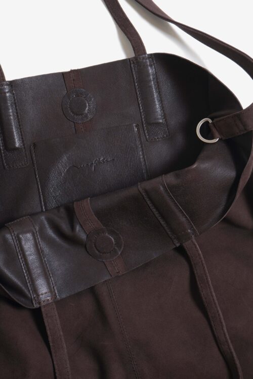 3WAY LARGE TOTE SUEDE DARK CHOCO