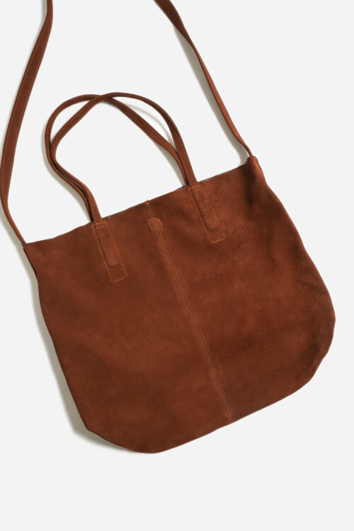3WAY MEDIUM TOTE OIL SUEDE BROWN