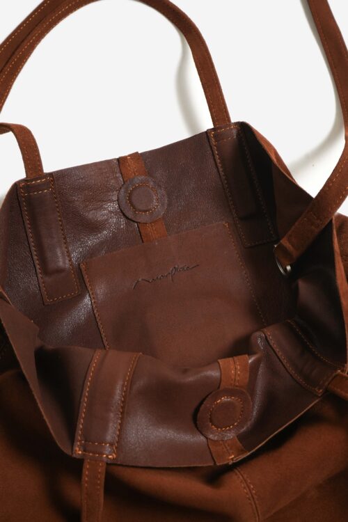 3WAY MEDIUM TOTE OIL SUEDE BROWN