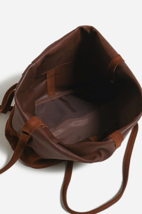 3WAY MEDIUM TOTE OIL SUEDE BROWN