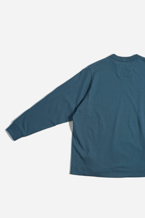 BOX TEE L/S _170 TEAL BLUE 25AW