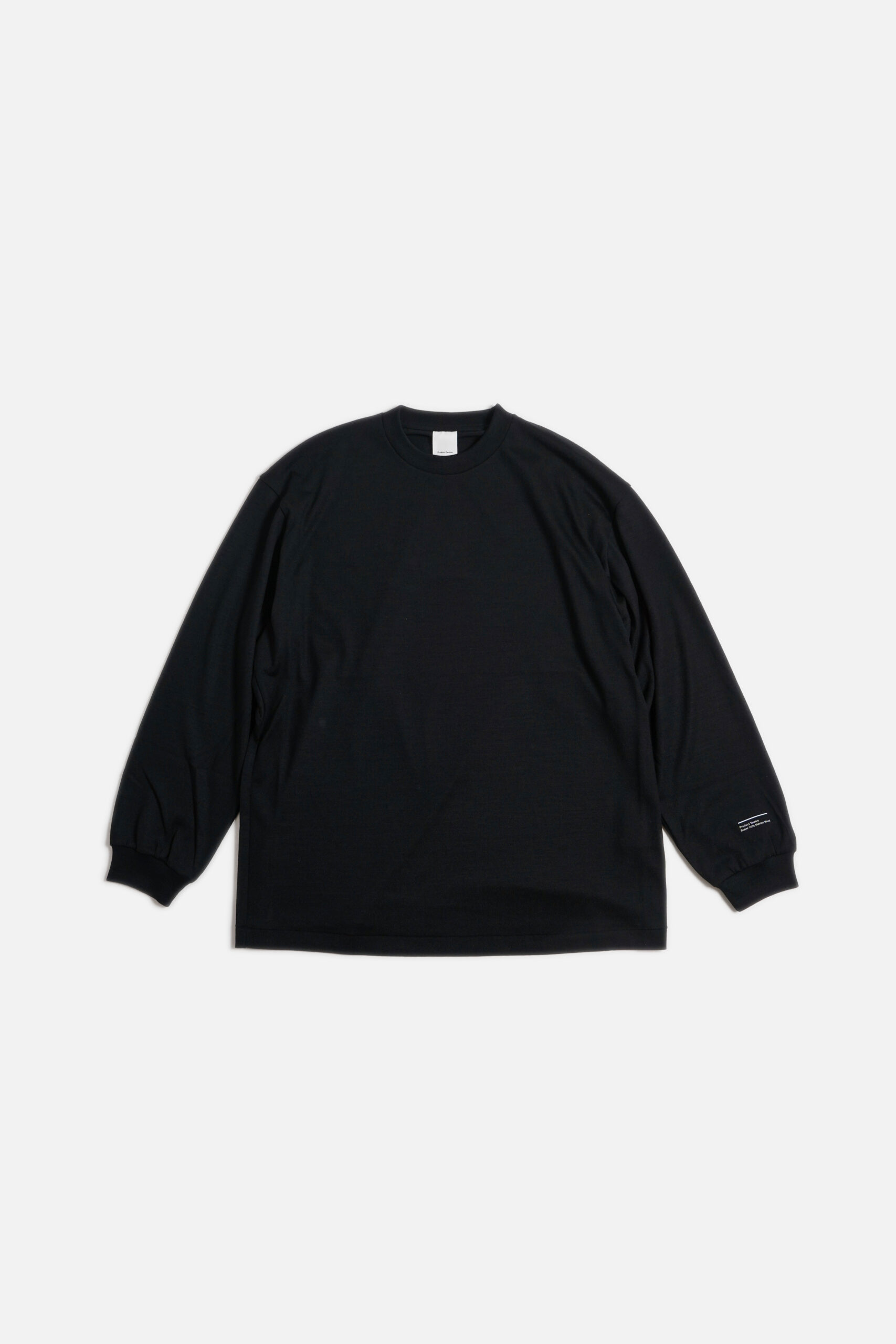 SUPER 140'S MELINO WOOL LONG SLEEVE T-SHIRT 25AW BLACK