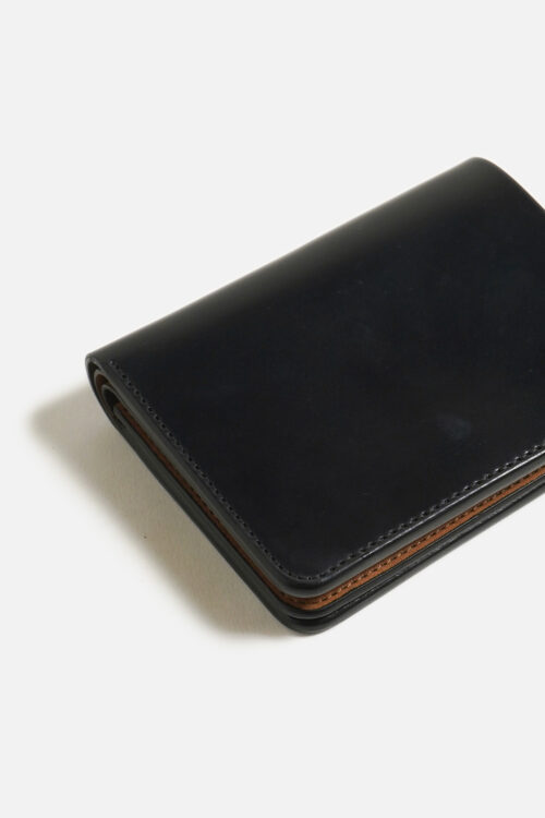 POST WALLET CORDOVAN  BLACK × BROWN