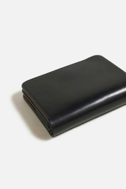 POST WALLET CORDOVAN  BLACK × BROWN