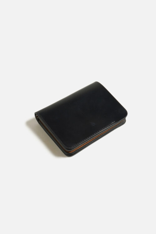 POST WALLET CORDOVAN  BLACK × BROWN