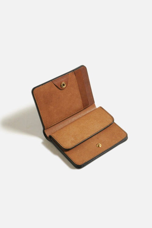 POST WALLET CORDOVAN  BLACK × BROWN