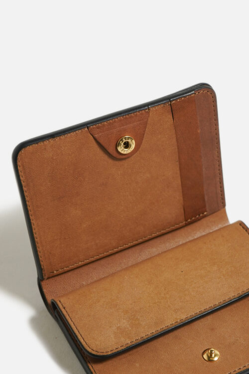 POST WALLET CORDOVAN  BLACK × BROWN