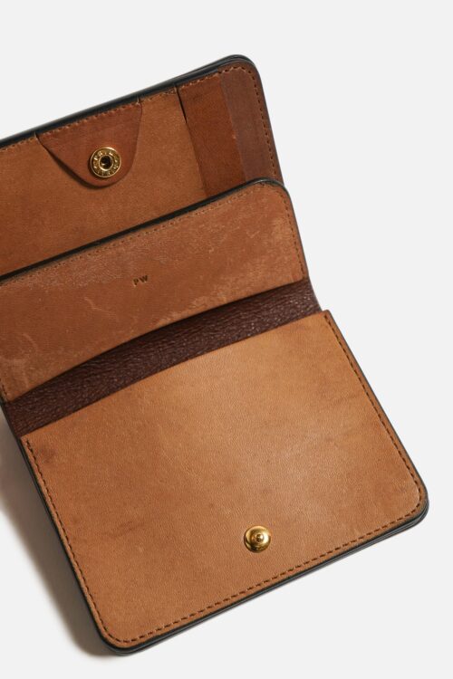 POST WALLET CORDOVAN  BLACK × BROWN