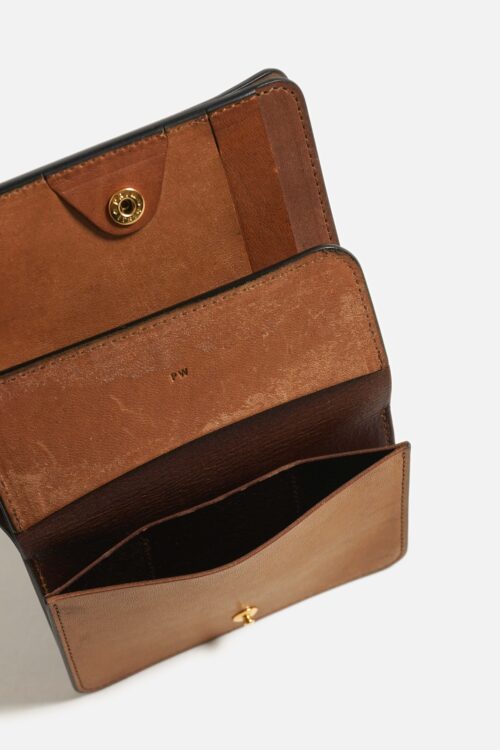 POST WALLET CORDOVAN  BLACK × BROWN