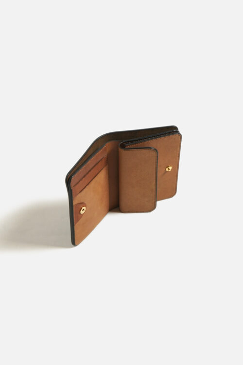 POST WALLET CORDOVAN  BLACK × BROWN