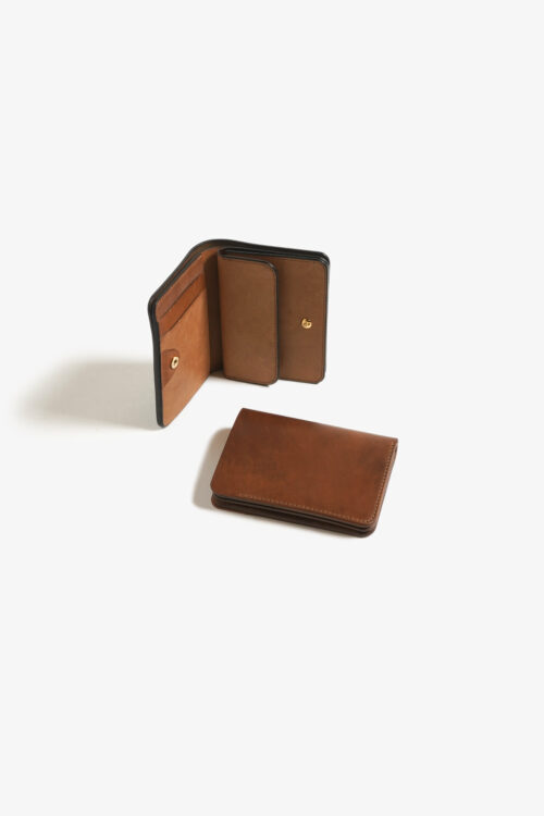 POST WALLET CORDOVAN  CIGAR × BROWN