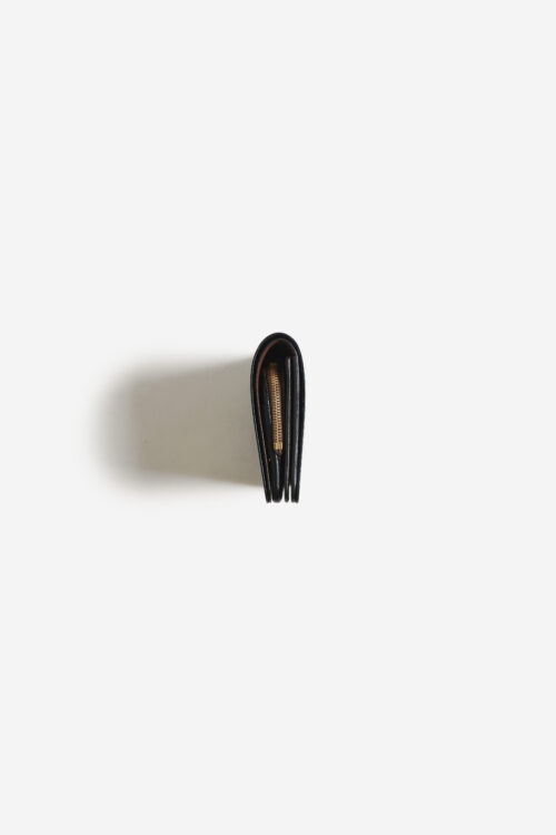SHORT WALLET SERPENTINE  BLACK × BROWN