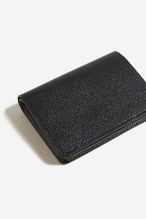 SHORT WALLET SERPENTINE  BLACK × BROWN