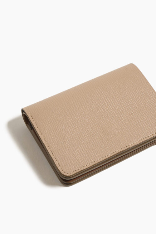 SHORT WALLET SERPENTINE  TAUPE × BROWN