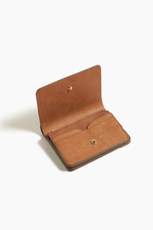 SHORT WALLET SERPENTINE  TAUPE × BROWN