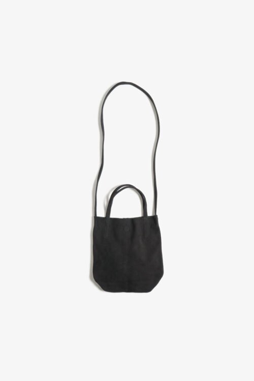 2WAY SMALL TOTE OIL SUEDE CHARCOAL