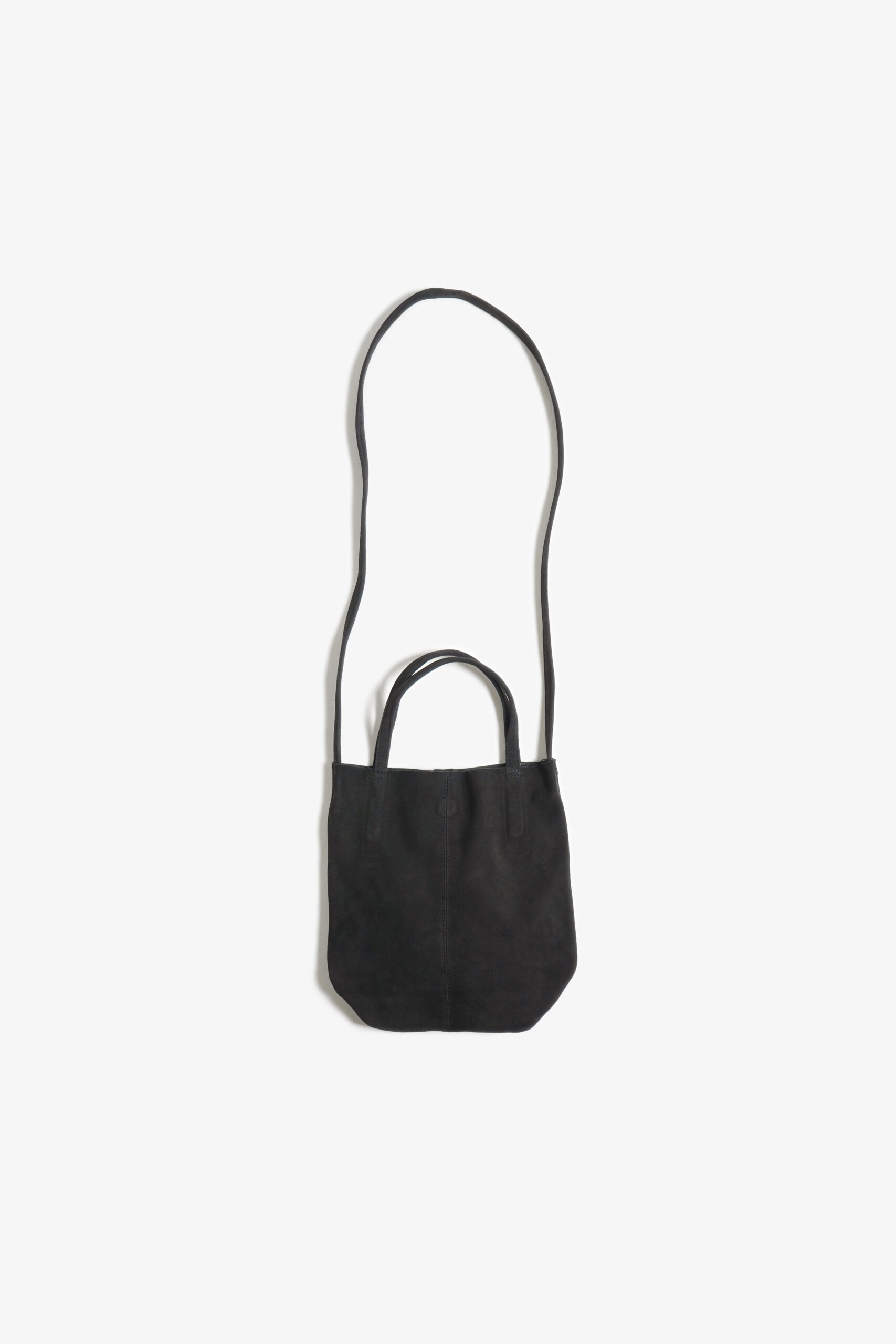2WAY SMALL TOTE OIL SUEDE CHARCOAL