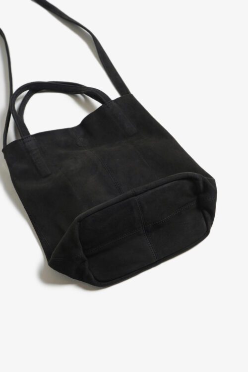 2WAY SMALL TOTE OIL SUEDE CHARCOAL