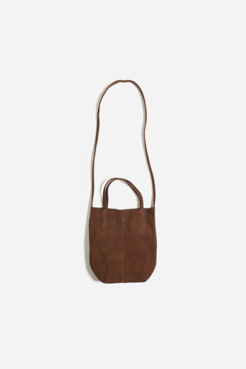 2WAY SMALL TOTE OIL SUEDE COFFEE BROWN