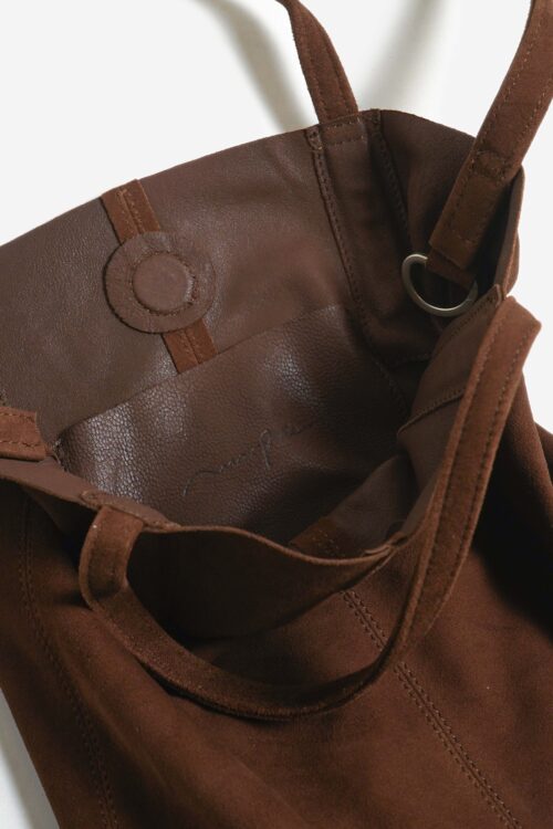 2WAY SMALL TOTE OIL SUEDE COFFEE BROWN