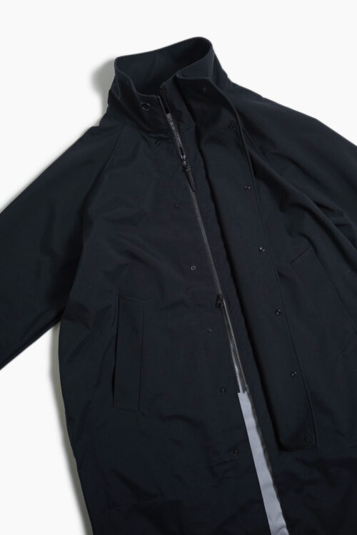 3L STAND COLLAR COAT _185 DARK NAVY