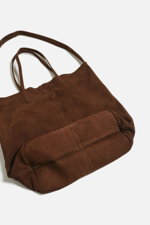 3WAY LARGE TOTE OIL SUEDE COFFEE BROWN