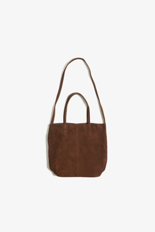 3WAY MEDIUM TOTE OIL SUEDE COFFEE BROWN