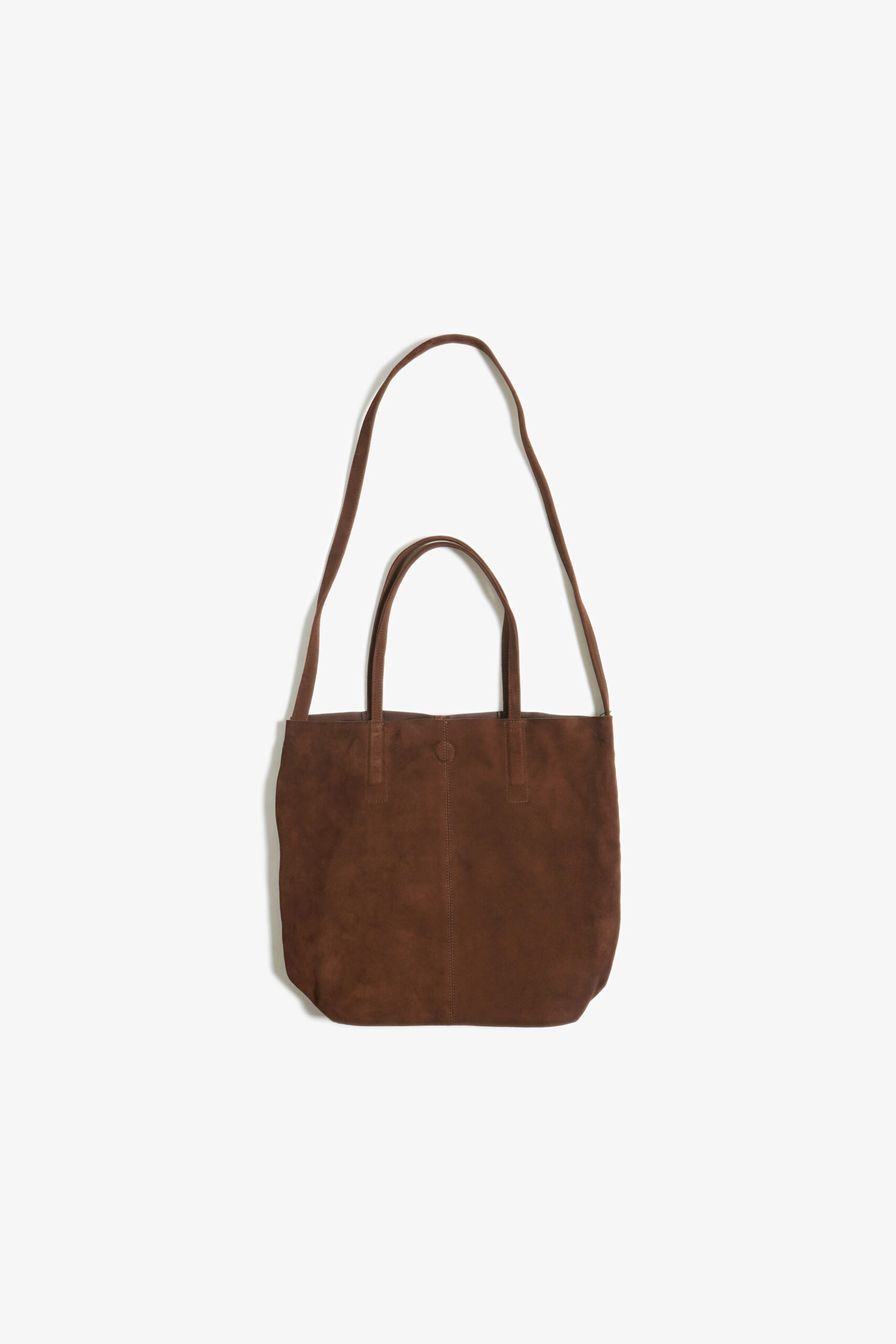 3WAY MEDIUM TOTE OIL SUEDE COFFEE BROWN
